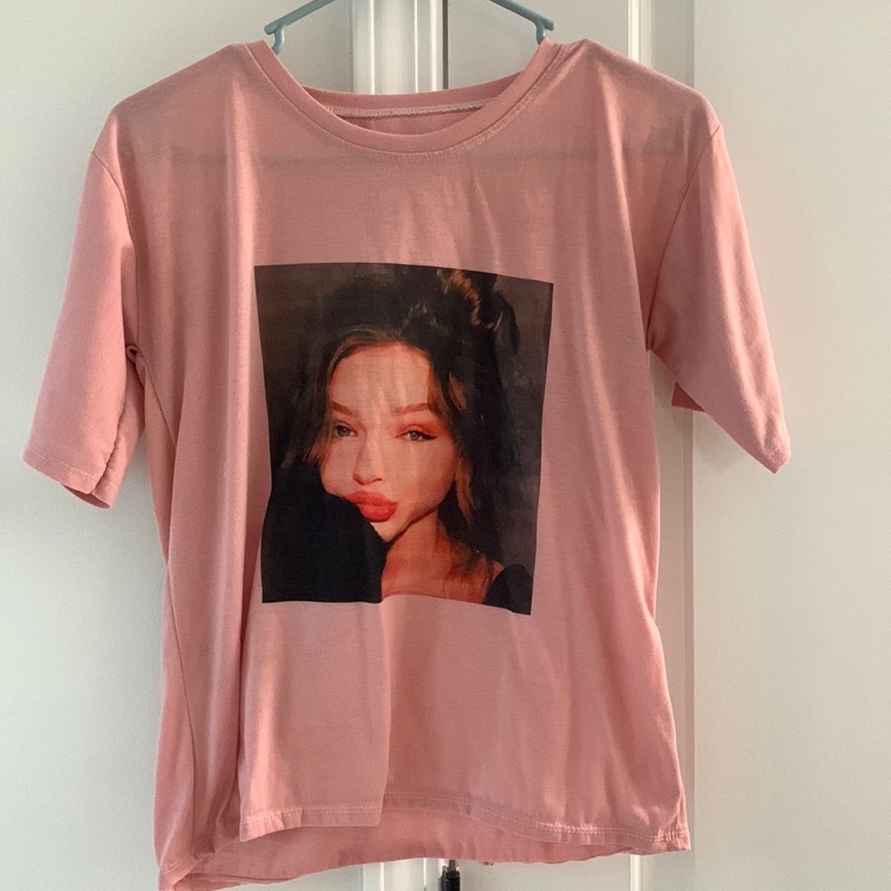 Cute shirt blush pink